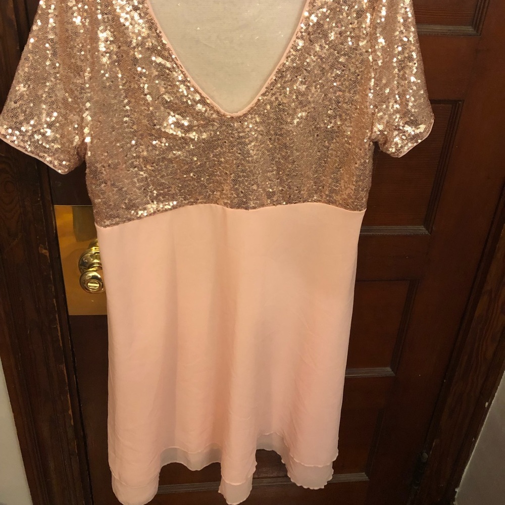 Sparkly Pink Chiffon Birthday Dress